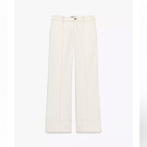 Women's Cream Pants - Picture 3 of 8